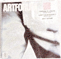 the cover of artforum magazine with an image of a face